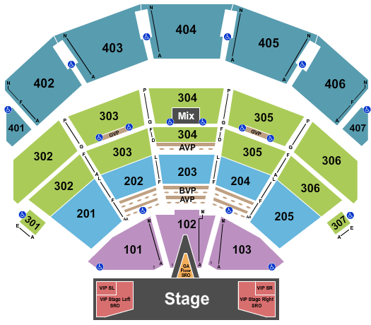 Sin City Theater Seating Chart